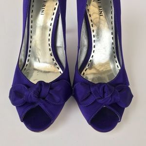 Gianni Bini Purple Satin Heels